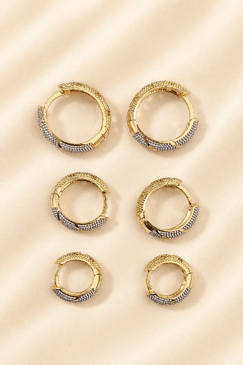 Trio de Brincos de Argola